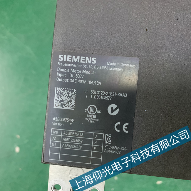 江蘇西門子6SN1162伺服F30006報警專業維修